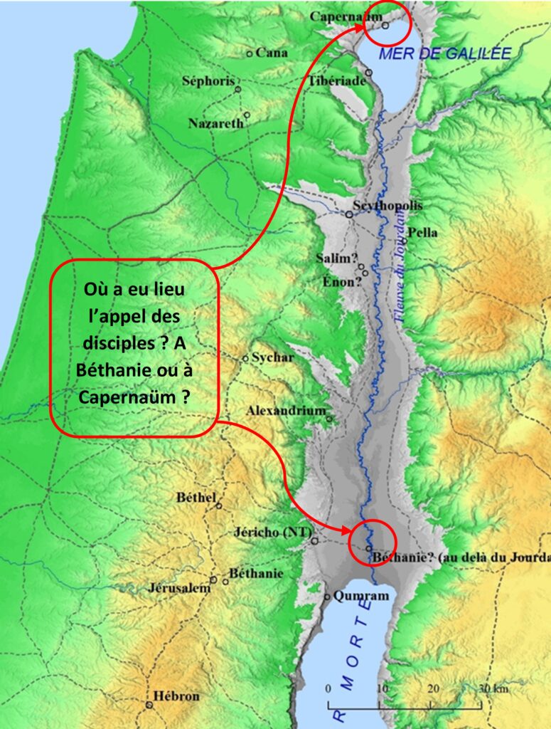Mapa do chamado dos discípulos