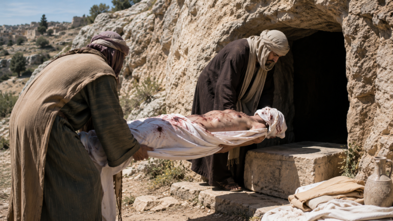 PER362 - Joseph d’Arimathée et Nicodème mettent le corps de Jésus dans le tombeau